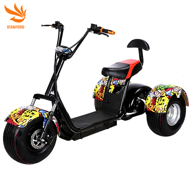 2020 three wheel Scooter Citycoco Adult 1000W Electric Scooters 